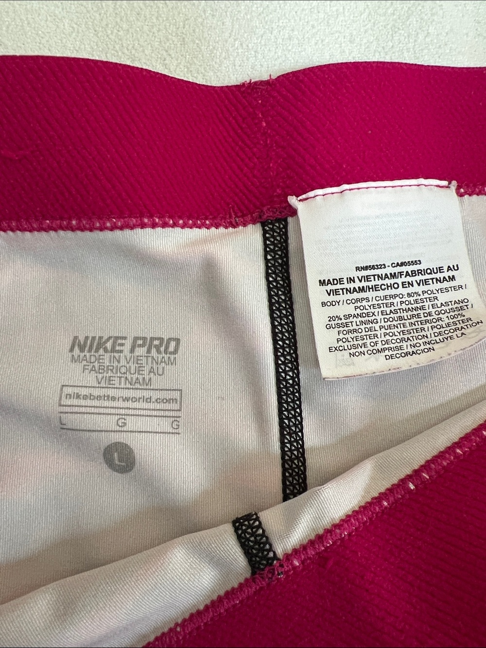 Nike Pro Hot Pink & Black Camo Performance Shorts - Picture 2 of 5